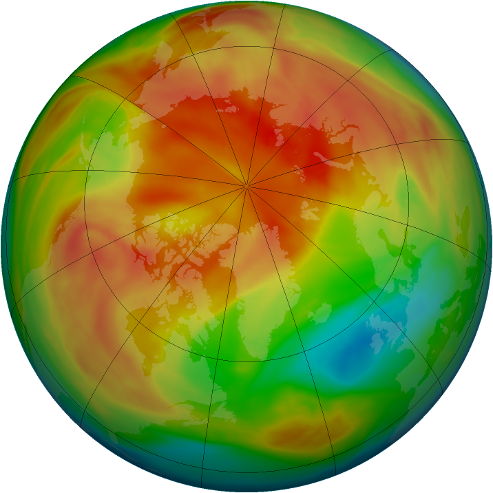 Arctic ozone map for 18 March 2005